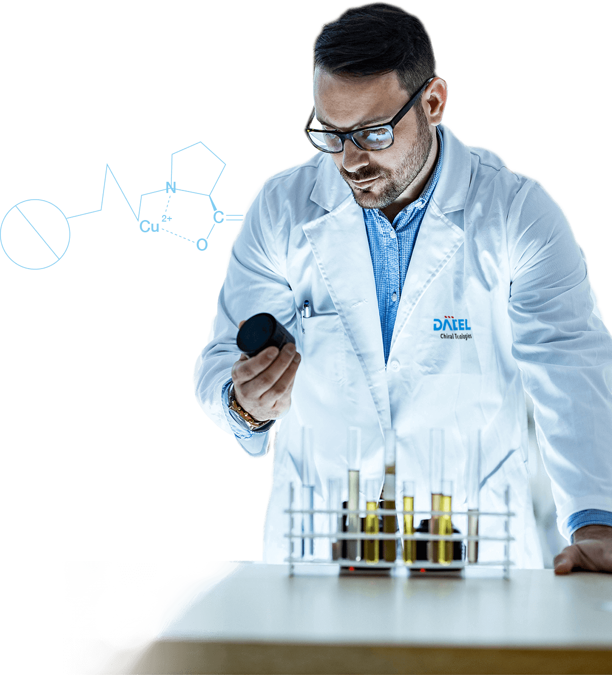 image of scientist in life sciences industry specializing in chiral enantiomers